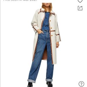 Topshop elisa reversible faux shearling coat (never worn)